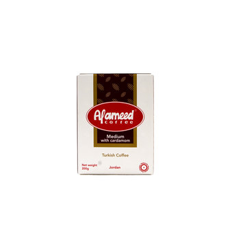 Alameed Gemalen Arabische Koffie Medium Kardemom 200 Gram voorkant