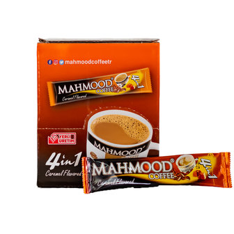 Mahmood Oploskoffiezakjes 4 in 1 (koffie, melk, suiker & karamel) 24 Stuks
