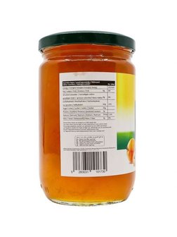 Lara LB Abrikoos jam 800 Gram zijkant