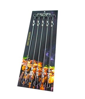 Caligril Ijzeren Spiesjes - BBQ Barbecue spies met lusje - 50CM - 10 stuks