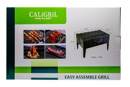 Caligril Barbecue Grill - Handig Meeneem BBQ - Makkelijk opzetten - 50x31x30CM - 3.2KG