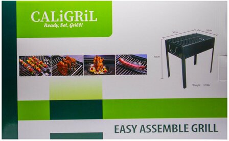 Caligril Barbecue Grill - Handig Meeneem BBQ - Makkelijk opzetten - 50x30x50CM - 3.1KG