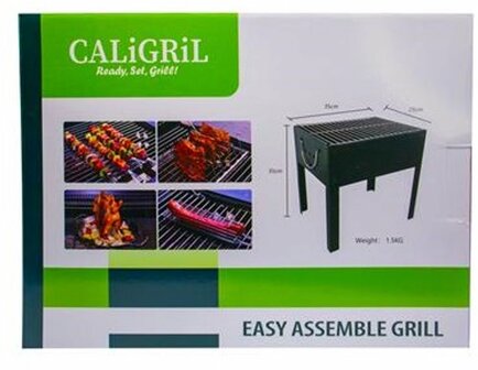Caligril Barbecue Grill - Handig Meeneem BBQ - Makkelijk opzetten - 35x25x35CM - 1.5KG