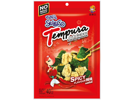 Seleco Tempura Zeewier Chips Spicy 40Gr
