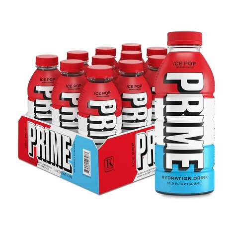 Prime Hydration Drink Ice Pop Fles 500 ml (Statiegeld fles)