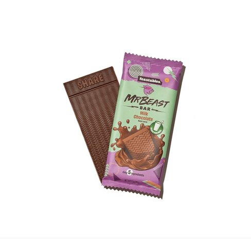 Feastables Mr Beast Chocolade Reep Melk 60 Gram