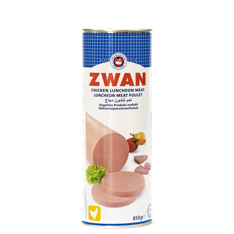 Zwan Ingeblikte Halal Kip 850 Gram voorkant