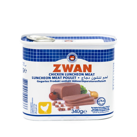 Zwan Ingeblikte Halal Kip 340 Gram voorkant