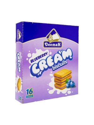 Deemah Biscuits Bosbessen Room Vulling 16 Stuks
