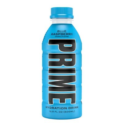 Prime Hydration Drink Blue Raspberry Fles 500 ml (Statiegeld fles)