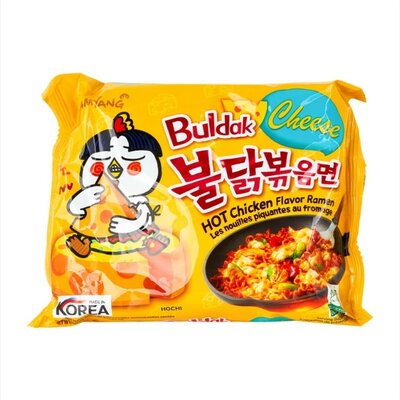 Samyang Instant Noedels Buldak (hot chicken flavor) Cheese (5 x 140 Gram)