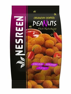 Nesreen Pinda's (Gecoat) Borrelnootjes Pittige Ketchup 100 gram 