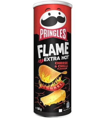 Pringles Flame Chips Extra Hot Cheese & Chili 160 Gram