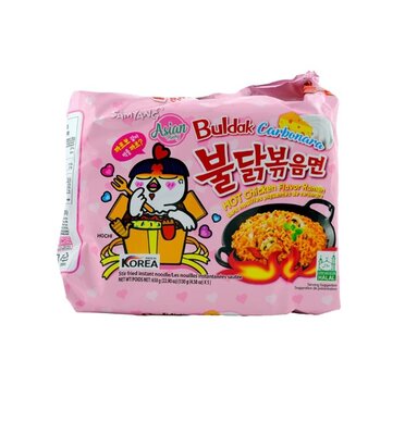 Samyang Instant Noedels Buldak (hot chicken flavor) Carbonara (5 x 130 Gram)