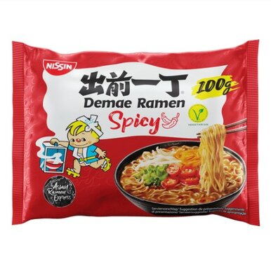 Nissin Demae Instant Noodles Spicy (30 x 100Gr) 