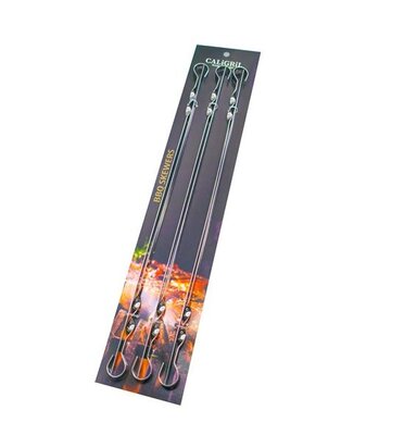 Caligril Ijzeren Spiesjes - BBQ Barbecue spies met lusje - 50CM - 6 stuks