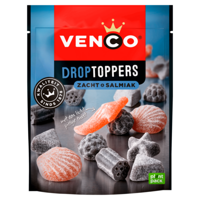 Venco Drop Droptoppers Zacht & Salmiak 205GR