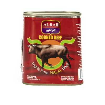 Al Raii Ingeblikt Halal Rund 340 Gram (Rood)