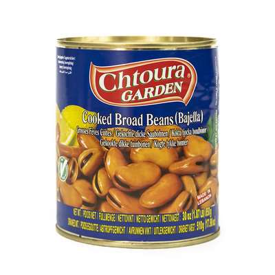 Chtoura Garden Gekookte Tuinbonen (bajella) met Citroenzuur 850 Gram