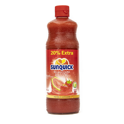 Sunquick Geconcentreerde Guavasap en Aardbeiensap mix 700 ML