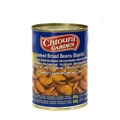 Chtoura Garden Cooked Large Beans (bajella) with Citric Acid 400 Grams